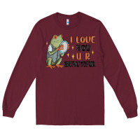Burgundy i love you u r beautiful frog Long Sleeve Tee - MaliasSmallBusiness