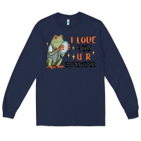 Navy i love you u r beautiful frog Long Sleeve Tee - MaliasSmallBusiness