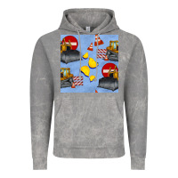 Cloud Rock bulldozer seamles pattern Vintage Hoodie - BundleAndBundleShop