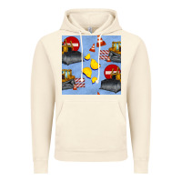 Vintage Artic bulldozer seamles pattern Vintage Hoodie - BundleAndBundleShop