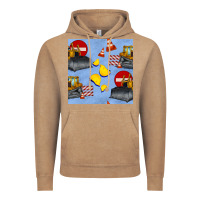 Vintage Coffee bulldozer seamles pattern Vintage Hoodie - BundleAndBundleShop