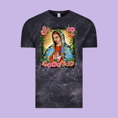 Lady Of Guadalupe Portrait Vintage Tee Designed By Barkaloodesign