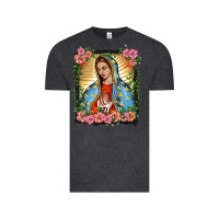 Vintage Black lady of guadalupe portrait Vintage Tee - BarkalooDesign