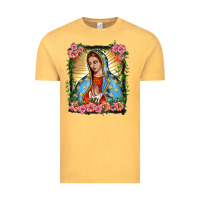 Vintage Mustard lady of guadalupe portrait Vintage Tee - BarkalooDesign