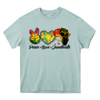 Arona peace love juneteenth Heavy Core Tee - BarkalooDesign