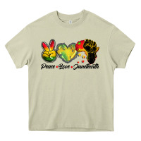 Mossy peace love juneteenth Heavy Core Tee - BarkalooDesign