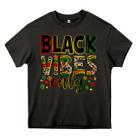 Asphalt Black vibes only juneteenth Heavy Core Tee - Zillion Design Studio