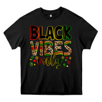 Black Black vibes only juneteenth Heavy Core Tee - Zillion Design Studio