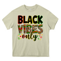 Mossy Black vibes only juneteenth Heavy Core Tee - Zillion Design Studio