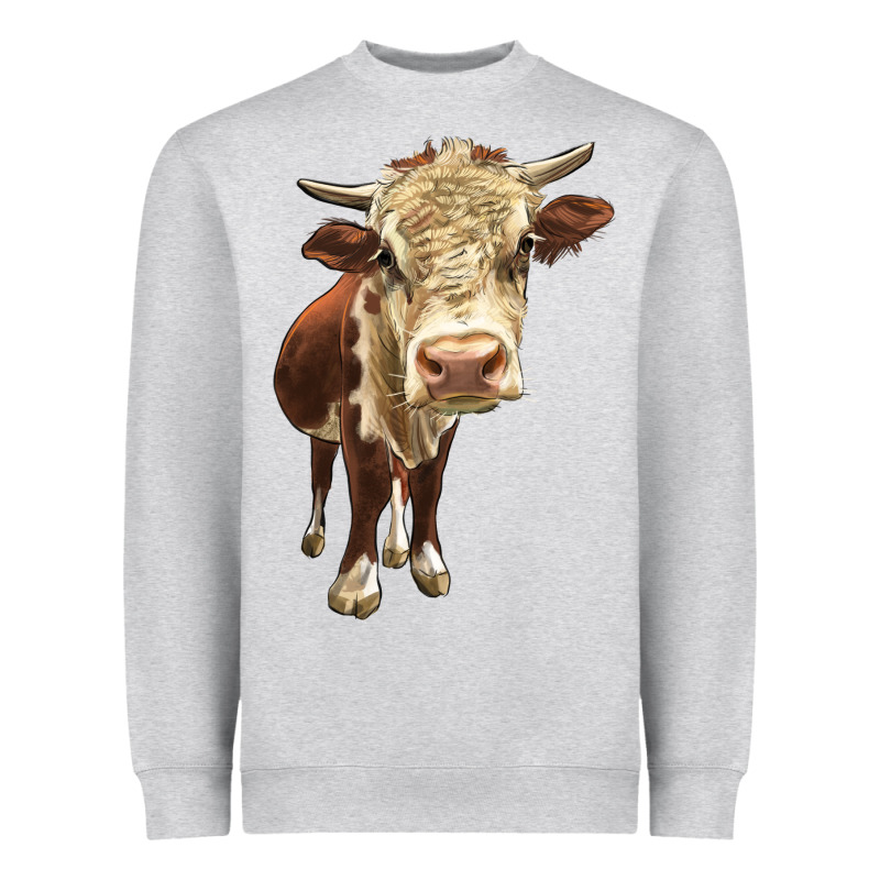 Hereford Heifer Heavyweight Sweatshirt by LillyAllenDesigns | Teevron