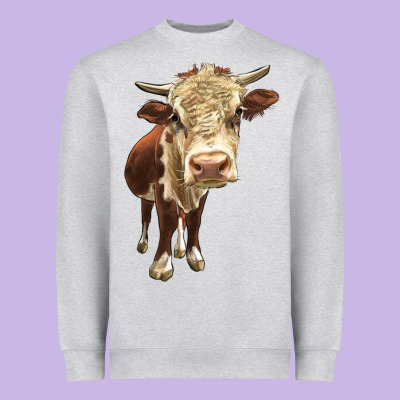 Hereford Heifer Heavyweight Sweatshirt Designed By Lillyallendesigns