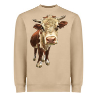 Mushroom Hereford Heifer Heavyweight Sweatshirt - LillyAllenDesigns