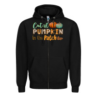Black cutest pumpkin in the patch Zipper Hoodie - BundleAndBundleShop