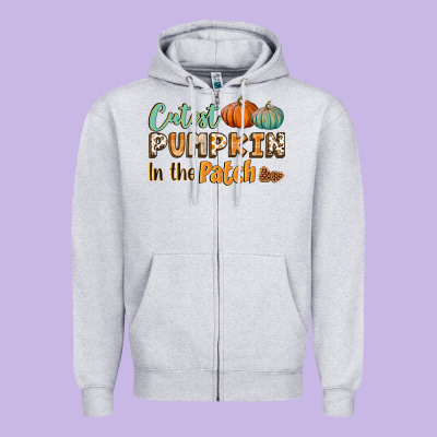 Cutest Pumpkin In The Patch Zipper Hoodie Designed By Bundleandbundleshop