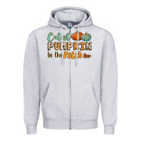 Heather Grey cutest pumpkin in the patch Zipper Hoodie - BundleAndBundleShop