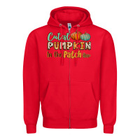 Red cutest pumpkin in the patch Zipper Hoodie - BundleAndBundleShop