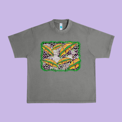 Mardi Gras Umbrella Background Urban Heavy Tee Designed By Barkaloodesign