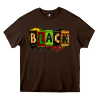 Chocolate Brown Black juneteenth Heavy Core Tee - Zillion Design Studio