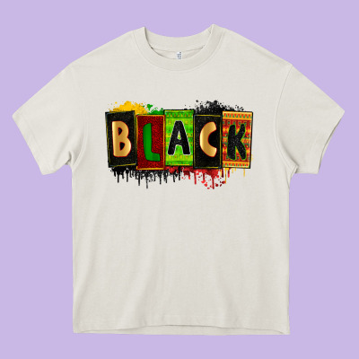 Black Juneteenth Heavy Core Tee Designed By Zillion Design Studio