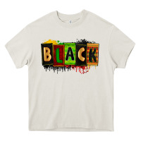 Cream Black juneteenth Heavy Core Tee - Zillion Design Studio