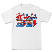 White all american mimi Premium Tee - AdoDesignShop