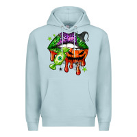 Blue Mist Halloween lips Premium Hoodie - NancyCooperArtShop
