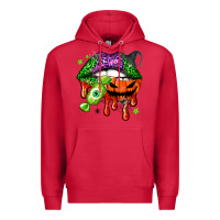 Cardinal Halloween lips Premium Hoodie - NancyCooperArtShop