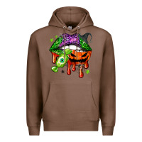 Chestnut Halloween lips Premium Hoodie - NancyCooperArtShop