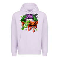 Lilac Halloween lips Premium Hoodie - NancyCooperArtShop