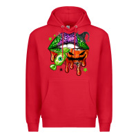 Red Halloween lips Premium Hoodie - NancyCooperArtShop