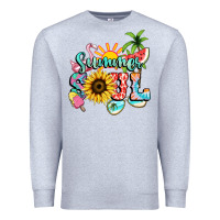 Heather Grey summer soul Premium Sweatshirt - NancyCooperArtShop