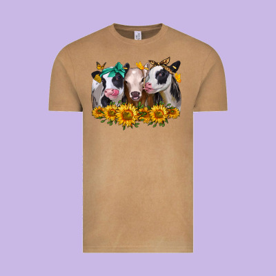 Sunflower Heifers Vintage Tee Designed By Jasminsmagicworld