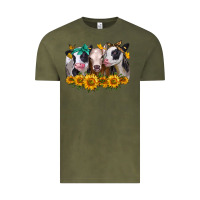 Vintage Olive sunflower heifers Vintage Tee - Jasminsmagicworld
