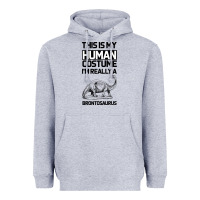 Heather Grey This Is My Human Costume Im Really A Brachiosaurus Heavyweight Hoodie - Bettercallsaul