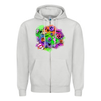 Dove Grey halloween candy patches Zipper Hoodie - BundleAndBundleShop