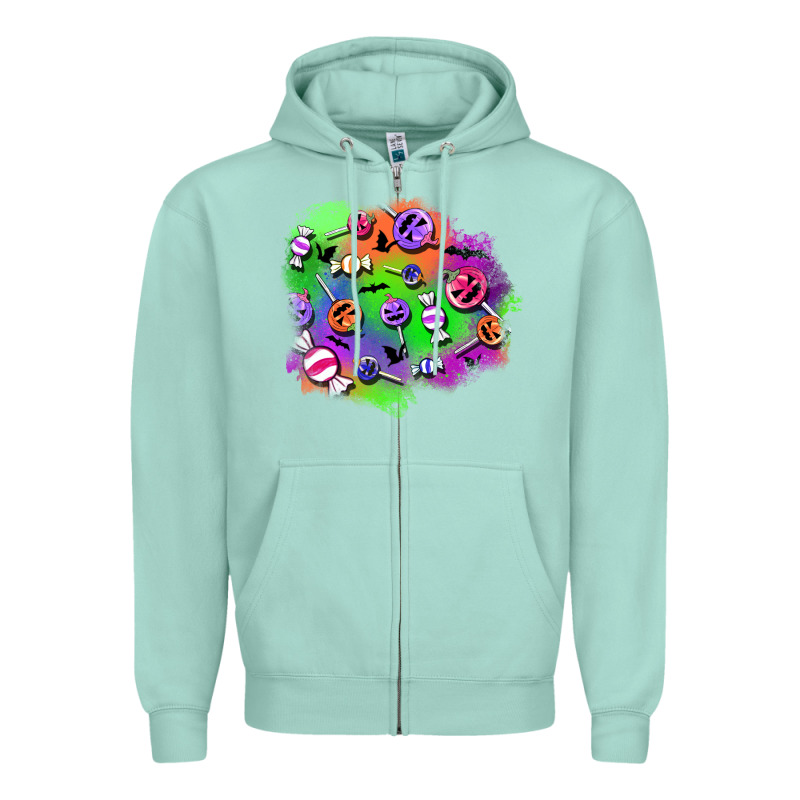Halloween Candy Patches Zipper Hoodie by BundleAndBundleShop | Teevron