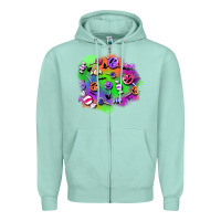 Seafoam halloween candy patches Zipper Hoodie - BundleAndBundleShop