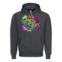 Smoke halloween candy patches Zipper Hoodie - BundleAndBundleShop