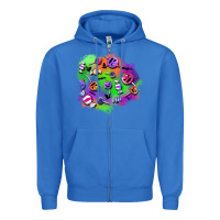 True Royal halloween candy patches Zipper Hoodie - BundleAndBundleShop