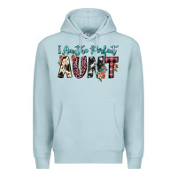Blue Mist i am perfect aunt Premium Hoodie - JahusDesignShop