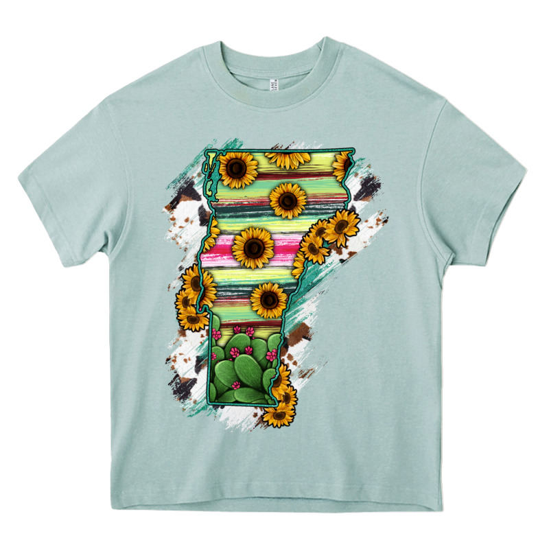 Vermont State Map Heavy Core Tee by RanaPortraitStore | Teevron