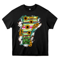 Black Vermont State Map Heavy Core Tee - RanaPortraitStore