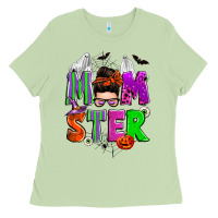 Matcha halloween momster messy bun Ladies Tee - Zillion Design Studio