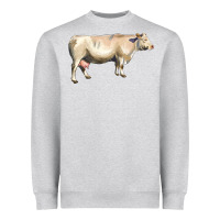 Heather Grey charolais cattle Heavyweight Sweatshirt - LillyAllenDesigns