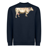 Navy charolais cattle Heavyweight Sweatshirt - LillyAllenDesigns
