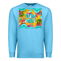 Ocean Blue summer Premium Sweatshirt - NancyCooperArtShop