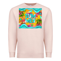 Pale Pink summer Premium Sweatshirt - NancyCooperArtShop