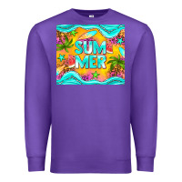 Purple summer Premium Sweatshirt - NancyCooperArtShop