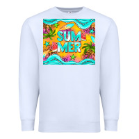 White summer Premium Sweatshirt - NancyCooperArtShop
