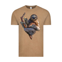 Vintage Coffee Sloth Vintage Tee - LillyAllenDesigns
